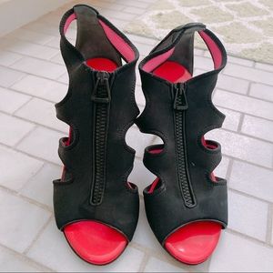 JIMMY CHOO BLACK & PINK HEELS